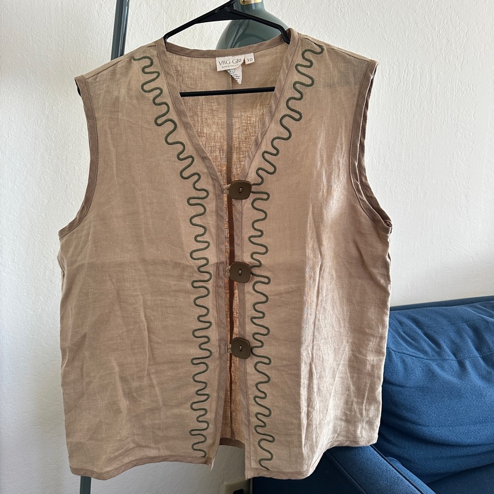 Lorena Linen Vest Top